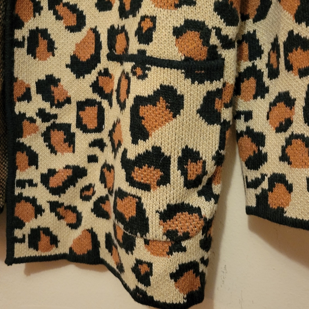 Talbots Open-Front Leopard Print Cardigan/Knit Bl… - image 7